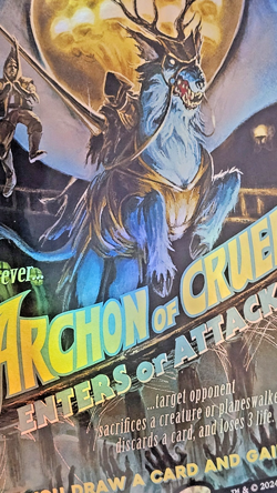 MTG 11x17 Size Foil WALL POSTER Duskmourn Archon of Cruelty Movie Style - Image 2