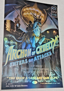 MTG 11x17 Size Foil WALL POSTER Duskmourn Archon of Cruelty Movie Style - Image 3