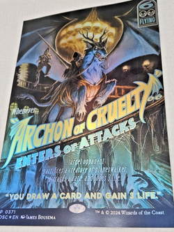 MTG 11x17 Size Foil WALL POSTER Duskmourn Archon of Cruelty Movie Style - Image 4