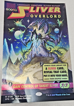 MTG 11X17 Size FOIL POSTER Edge Of Eternities Sliver Overloard Art - Image 1