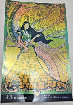 MTG 11X17 Size FOIL POSTER LOTR Arwen Mortal Queen Art - Image 1