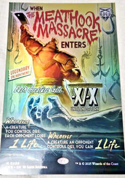 MTG 11x17 Foil Poster Innastrad Remastered MEATHOOK MASSACRE Bordless Art - Image 1