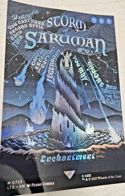MTG 11x17 Foil Poster LOTR Storm Saruman Borderless Art - Image 1