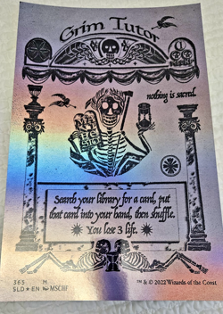 MTG 11x17 Size Foil Poster Secret Lair Grim Tutor MSCHF Art - Image 1
