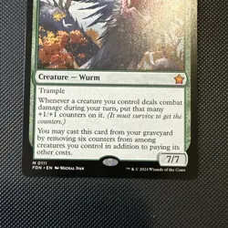 MTG TCG Foundations Quilled Greatwurm 0111 Regular Mythic - Image 2