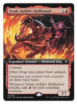 Tesak, Judith's Hellhound Extended Art R Commander Murders at Karlov Manor 346 N - Image 1