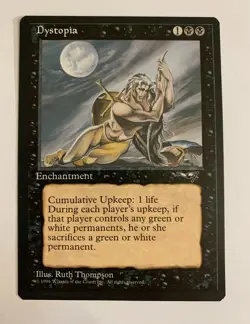 Magic the Gathering: Alliances (1996): Dystopia, NM condition/never played - Image 1