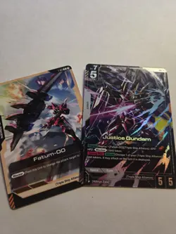 Justice Gundam Alternate Art Foil - GD01-066 LR+ NM - Gundam TCG Card Game - Image 1