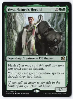 Yeva, Nature's Herald R Duel Decks: Elves vs. Inventors 27 NM - Image 1