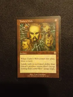 Tsabo's Web / Toile de Tsabo ENGLISH Lightly Play Invasion magic mtg - Image 1