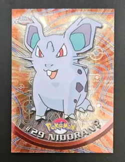 Topps Chrome Pokemon Nidoran Holo Card 29 - Image 1