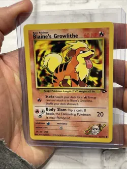 Pokemon Card Gym Challenge 62/132 BLAINE'S GROWLITHE Pokemon TCG Common NM/MT - Image 1