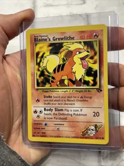 Pokemon Card Gym Challenge 62/132 BLAINE'S GROWLITHE Pokemon TCG Common NM/MT - Image 2