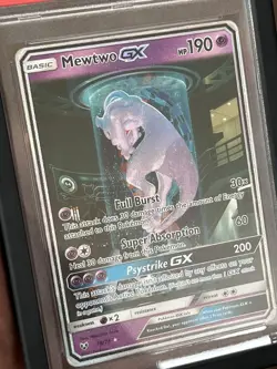 2017 Pokemon Sun & Moon Shining Legends Secret 78 Mewtwo Gx PSA 2 good low pop - Image 2