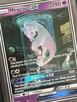 2017 Pokemon Sun & Moon Shining Legends Secret 78 Mewtwo Gx PSA 2 good low pop - Image 3