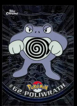 Pokemon Card - Poliwrath Topps Chrome TV Animation Edition 62 Foil - Image 1