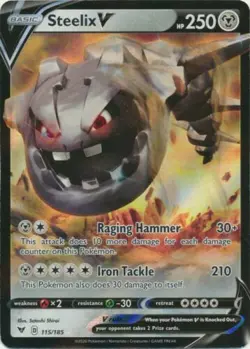 Pokemon - Steelix V - 115/185 - Ultra Rare - Vivid Voltage - NM/M - New - Image 1