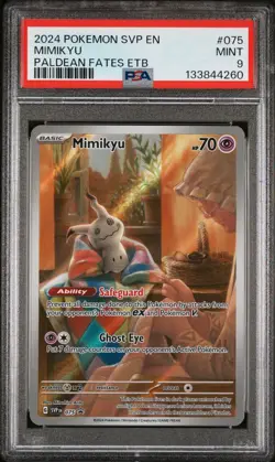 2024 POKEMON SVP EN-SV BLACK STAR PROMO #075 MIMIKYU PSA 9 - Image 1