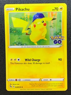 Pikachu Pokemon GO 028/078 Holo Rare Pokemon TCG 2022 - Image 1