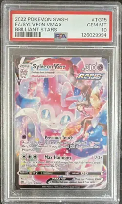 Pokemon Sylveon VMAX TG15/TG30 Brilliant Stars Trainer Gallery Holo PSA 10 - Image 1