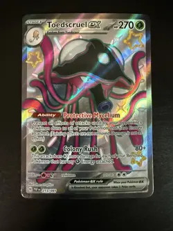 Pokemon TCG Toedscruel ex 213/091 Paldean Fates Full Art Shiny Ultra Rare Holo - Image 1