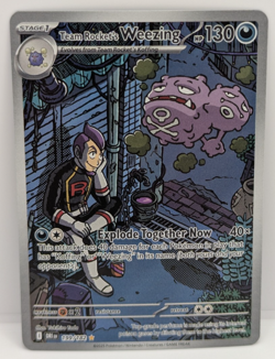 Team Rocket's Weezing 199/182 Sv10: Destined Rivals Holo LP Pokemon - Image 1