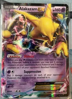 Alakazam EX - 25/124 - Holo Rare ex Pokemon Fates Collide - Image 2