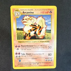 Pokemon Arcanine Base Set Shadowless 23/102 Uncommon 100 HP Stage 1 English - Image 1