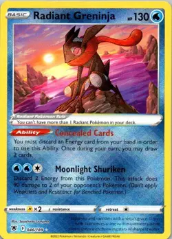 Pokemon TCG Radiant Greninja SWSH10: Astral Radiance 046/189 NM (SKU 1-5) - Image 1