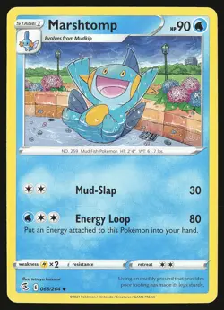 SWSH08: Fusion Strike Marshtomp #063/264 Uncommon Pokemon Card - Image 1