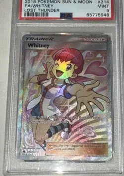 Pokemon Whitney (Full Art) 214/214 Sm-Lost Thunder Holo PSA 9 - Image 1