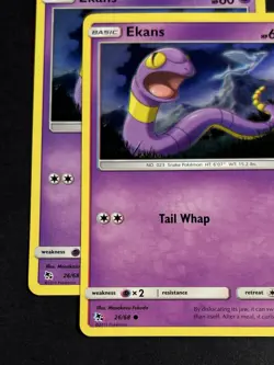 2019 Pokemon EKANS Hidden Fates Set ALIGNMENT ERROR Shift MISPRINT Card 26/68 NM - Image 5