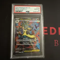 2025 POKEMON MEG EN-MEGA EVOLUTION ULTRA RARE #160 MEGA LUCARIO EX PSA 10 - Image 1