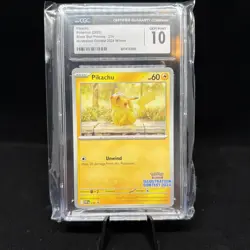 Pokemon TCG 2024 Illustration Contest Pikachu (SVP 214) CGC 10 Gem Mint - Image 1