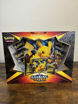 Pokemon TCG Shining Fates Pikachu V Collection Box Brand New Factory Sealed - Image 1