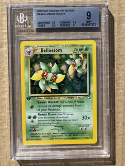 2000 Pokemon Neo Genesis 1st Edition Bellossom #03 Holo BGS - Image 1