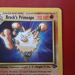 Brock's Primeape 35/132 Gym Challenge Regular First Edition Wotc Pokemon Card LP - Image 3