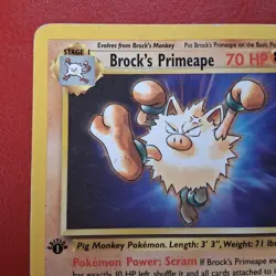 Brock's Primeape 35/132 Gym Challenge Regular First Edition Wotc Pokemon Card LP - Image 4