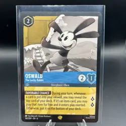 Oswald The Lucky Rabbit Card 142 / 204 Lorcana Azurite Sea Regular Legendary - Image 1