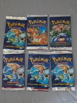 Pokemon "BASE" Factory Sealed Booster Packs (Lot of 6) - Image 1
