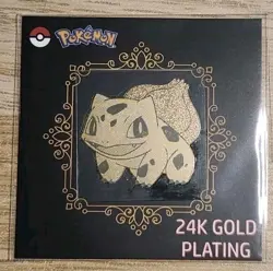 Bulbasaur Popping Candy 24K Gold Plated Pokemon Sticker RARE NM SEALED - Image 1