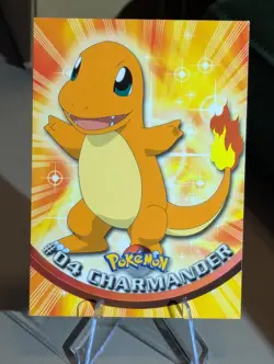 Charmander #4 1999 Topps Pokemon TV Animation Edition Series 1 Green Logo - Image 1