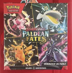 NEW Sealed Pokemon TCG Scarlet & Violet Paldean Fates Booster Bundle 6 Packs - Image 1