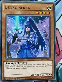 Yugioh Denko Sekka SDCH-EN018 Common 1st Edition NM x3 Play Set - Image 1