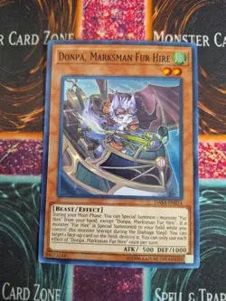 Yu-Gi-Oh! Donpa, Marksman Fur Hire DASA-EN014 Super Rare 1st Edition Near Mint - Image 1