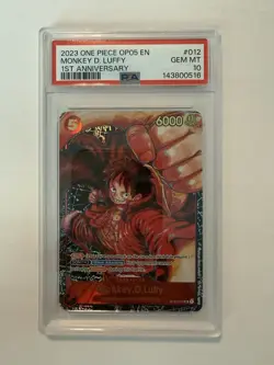 2023 One Piece OP05 Monkey D. Luffy 1st Anniversary ST01-012 PSA 10 English - Image 1