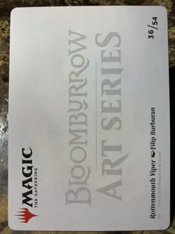 MTG TCG Bloomburrow Rottenmouth Viper Art Card (Gold-Stamped Signature) 36/54 - Image 2