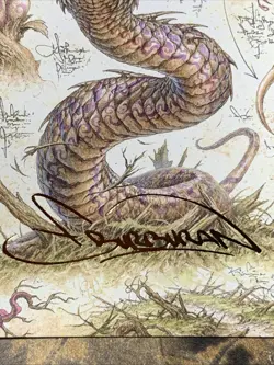 MTG TCG Bloomburrow Rottenmouth Viper Art Card (Gold-Stamped Signature) 36/54 - Image 3