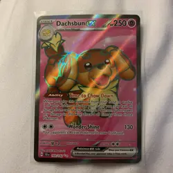 Pokemon TCG Stellar Crown Dachsbun EX Full Art Ultra Rare Card 160/142 - Image 1
