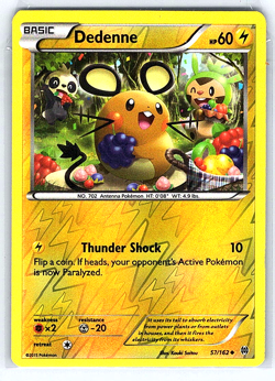 Dedenne [Reverse Holo] 57/162 Breakthrough LP Pokemon Card - Image 1